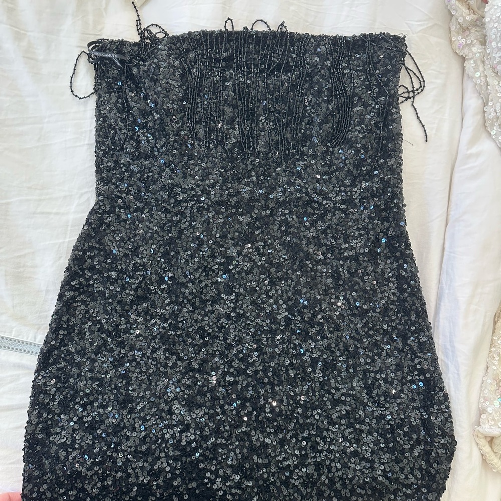 Retrofete Black Sequin Dress